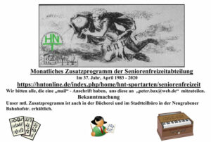 Zusatzprogramm Januar 2020