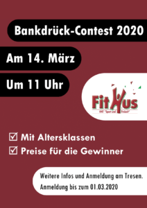 Bankdrücken am 14.03.2020