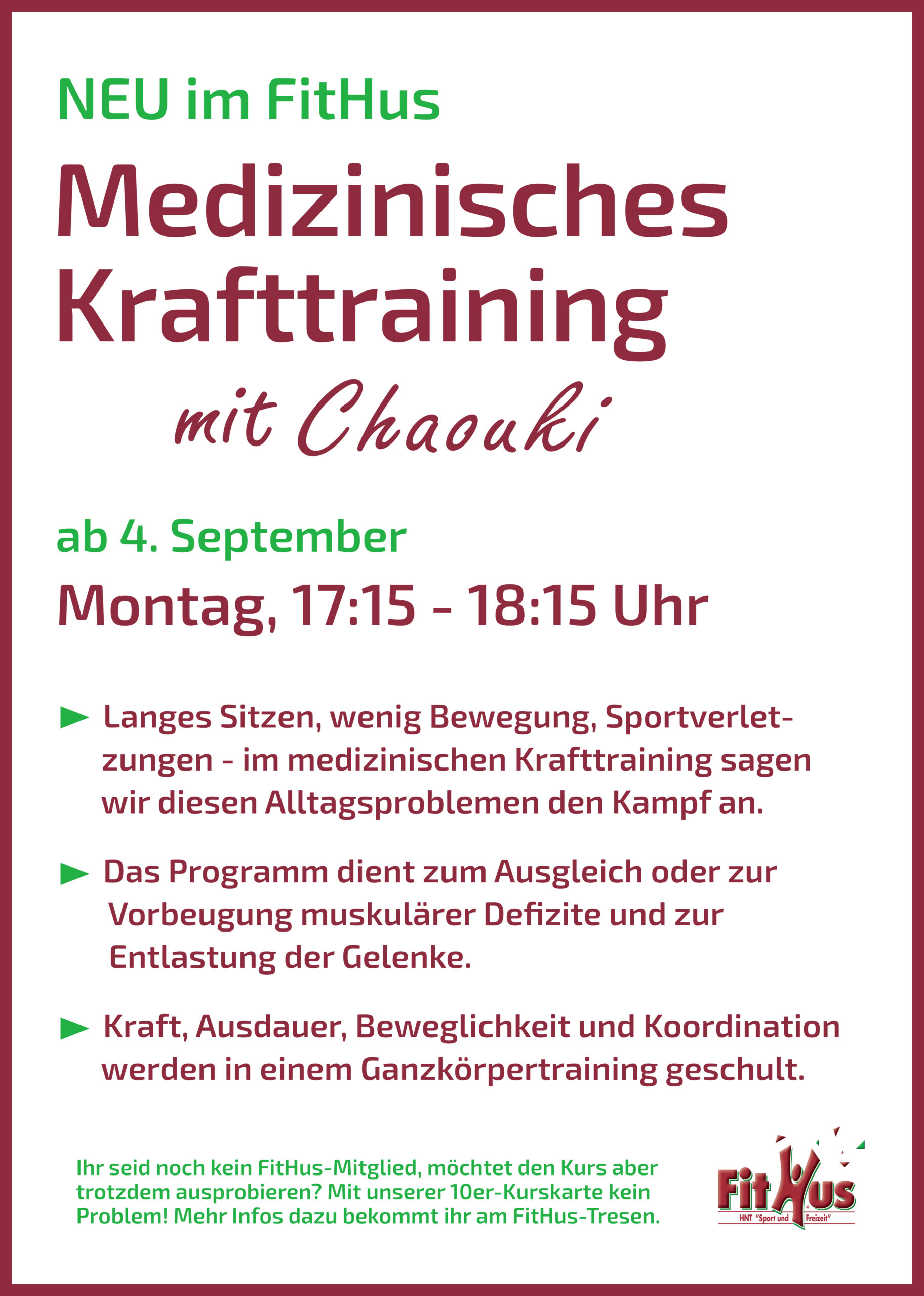 FitHus Medizinisches Krafttraining