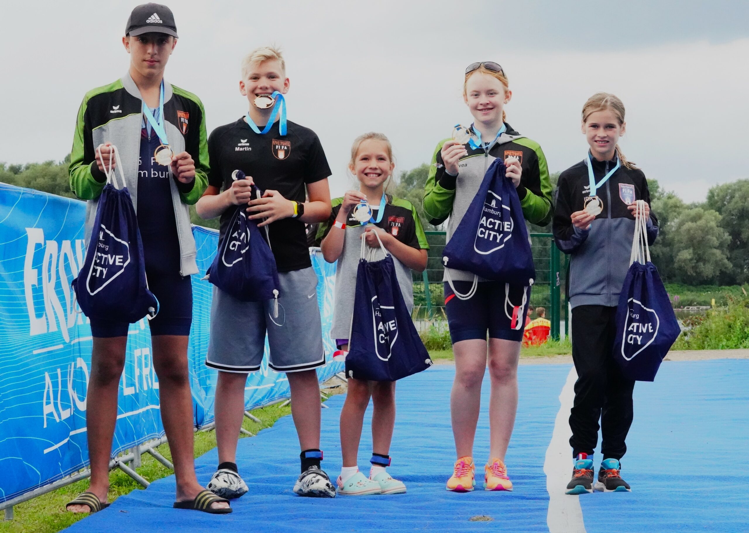 Elbe-Triathlon Siegerehrung