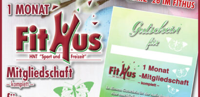 Ein Foto der Anzeige für den FitHus Oster-Gutscheins 2026.