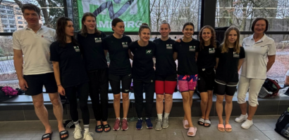 Ein Gruppenfoto des HNT Frauen-Teams bei der DMS Landesliga 2025.