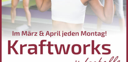 Ein Werbeplakat zum Kraftworks-Kurs am Montag im FitHus.