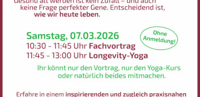 Ein Werbeplakat zum Longevity-Angebot im FitHus.