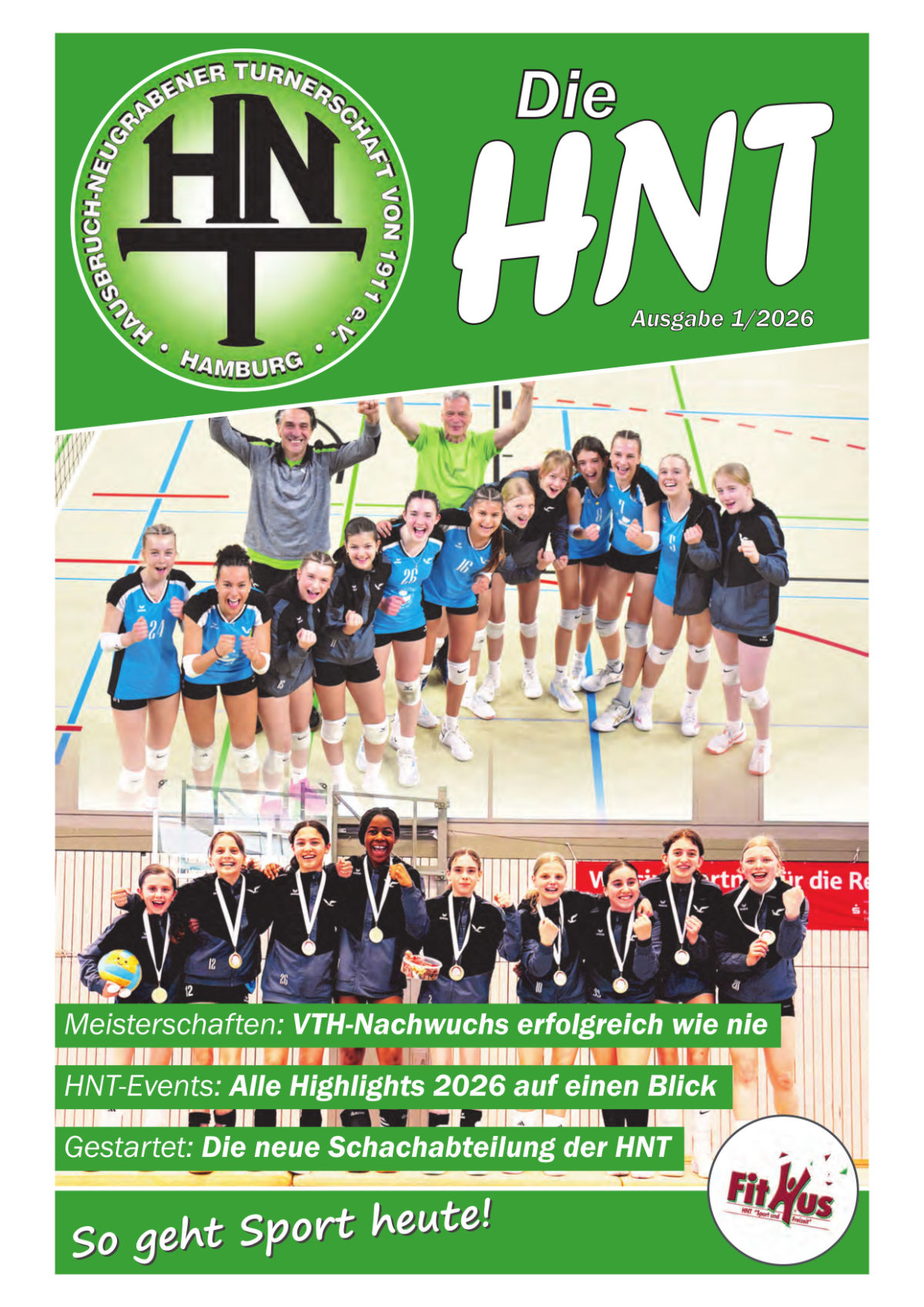 Das Cover der aktuellen Ausgabe der HNT-Vereinszeitung "Die HNT".