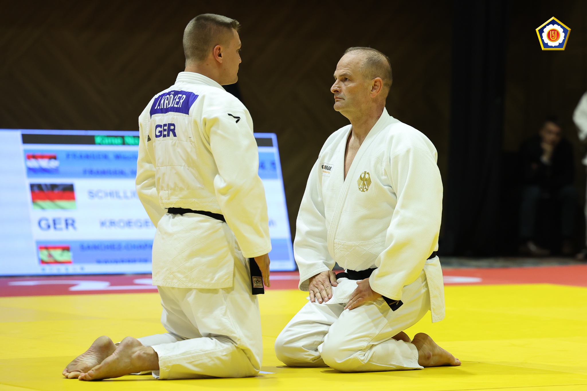 European Judo Championships Kata 2026 Ein Foto von Sönke und Johannes bei der Vorführung ihrer Kata.
