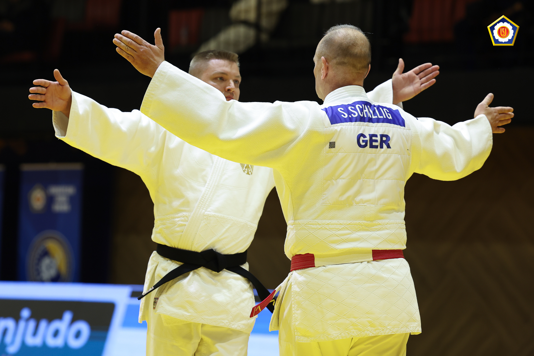 European Judo Championships Kata 2026 Ein Foto von Sönke und Johannes bei der Vorführung ihrer Kata.