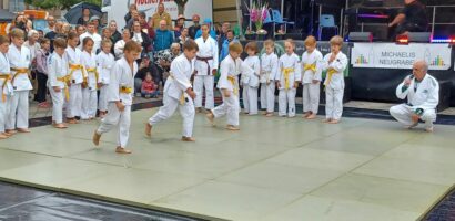 Ein Foto der Vorführung der HNT-Judoka bei "Neugraben erleben".